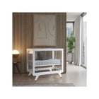 White Melo Caress Mini Crib - Styled Nursery Room Setting | Bambi Baby