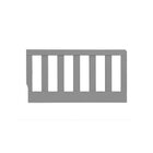 Dove Gray Wood Toddler Bed Safety Guard Rail with Vertical Slats - Isolated Front View | Bambi Baby