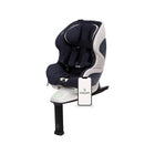 Midnight Blue babyark Smart Convertible Car Seat on Eggshell Base with App - Three Quarter View | Bambi Baby