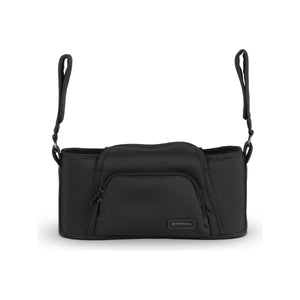 Black UPPAbaby Carry-All Stroller Organizer with Side Pockets - Front View | Bambi Baby
