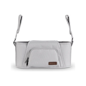Light Grey UPPAbaby Carry-All Stroller Organizer with Side Pockets - Front View | Bambi Baby