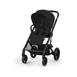 Moon Black CYBEX Balios S Lux City Stroller - Front View, All-Black Frame and Seat | Bambi Baby