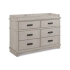 Rustic Mist Simmons Kids Asher 6 Drawer Dresser with Changing Top - Front Angle | Bambi Baby