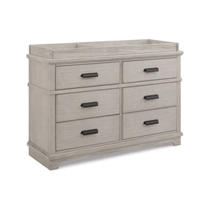 Rustic Mist Simmons Kids Asher 6 Drawer Dresser with Changing Top - Front Angle | Bambi Baby