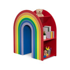 Rainbow Wood Children's Bookcase with 4 Shelves - Front Angle Styled | Bambi Baby