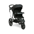 Black Delta Children Apollo Jogging Stroller - Front Angle with Child Tray & All-Terrain Wheels | Bambi Baby