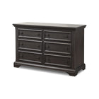 Autumn Dark Wood Sorelle Portofino Double Dresser 6-Drawer - Front Angle | Bambi Baby
