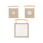 Crane Baby Cove 3-Pc Beach Wall Decor Set - Linen & Driftwood Full Set View | Bambi Baby