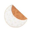 Cream & Rust Willow Dainty Leaf Quilted Baby Play Mat - Folded Overhead View | Bambi Baby