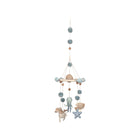 Blue Beige Fabric Ocean Animal Nursery Ceiling Mobile - Hanging Detail | Bambi Baby