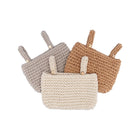 Crocheted Cotton Hanging Nursery Storage Bins - All Colorways Grouped View | Bambi Baby