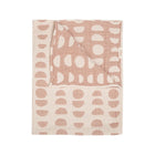 Copper Muslin Jacquard Baby Blanket - Corner Fold Detail, Moon Phase Print | Bambi Baby