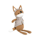Brown Soft Fox Plush Toy with Grey Hooded Cape - Side Angle | Bambi Baby