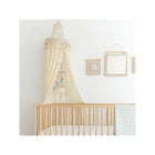 Beige Macrame Boho Bed Canopy - Styled Over Crib with Mobile | Bambi Baby