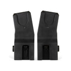 Black Silver Cross Nia Car Seat Adapters Pair - Angled Front View | Bambi Baby