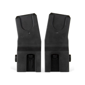 Black Silver Cross Nia Car Seat Adapters Pair - Angled Front View | Bambi Baby