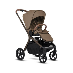 Maple Tan Silver Cross Breez Modular Stroller with Tan Frame - 3/4 Front View | Bambi Baby