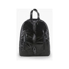 Black Glossy 7AM Enfant Dino Kids Backpack with Spike Detail - Back View | Bambi Baby