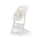 White Wood CYBEX LEMO Platinum 4-in-1 Highchair with Bouncer Nest - Front Angle | Bambi Baby
