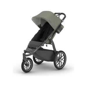 Sage Green UPPAbaby Ridge V2 Jogging Stroller (Evelyn) - Side Profile View | Bambi Baby