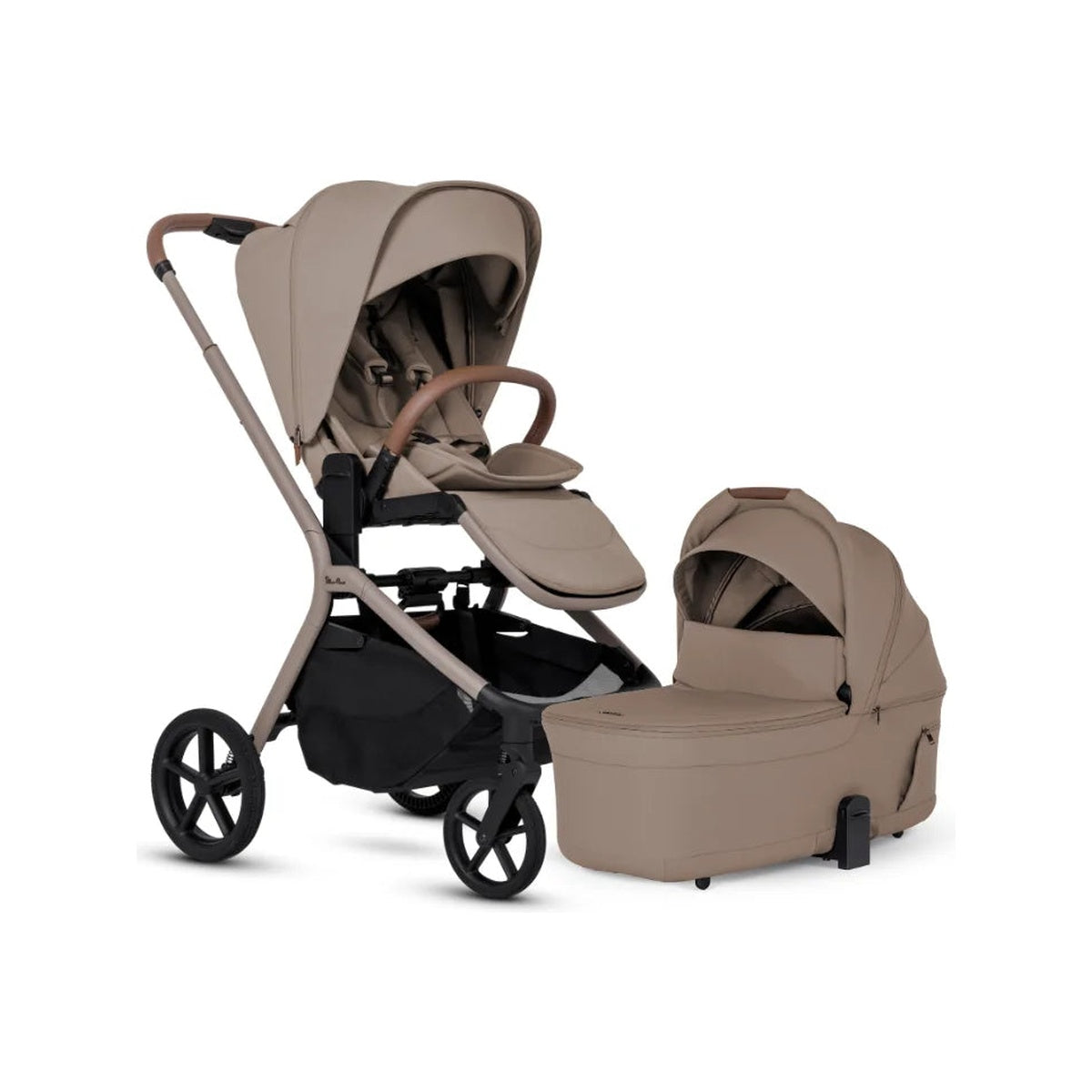 Silver Cross Breez Compact Stroller + Folding Bassinet Bundle