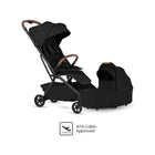 Onyx Black Silver Cross Nia Compact Stroller + Folding Bassinet Bundle - IATA Cabin Approved Badge | Bambi Baby