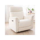 Cloud Fabric Appleseed Alden Power Recliner Reclined Position - Side Angle View | Bambi Baby