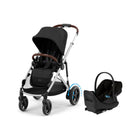 Moon Black Silver Frame CYBEX e-Gazelle S + Cloud G Pro Travel System - Car Seat Compatibility View | Bambi Baby