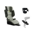 Green Axkid UP High-Back Booster Car Seat with Cup Holder and Load Leg - Angled View | Bambi Baby