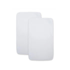 White Organic Cotton Halo BassiNest Fitted Sheets - Two Pack Angled View | Bambi Baby