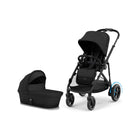 Moon Black CYBEX e-Gazelle S Electronic Stroller with Cot - Travel System Set View | Bambi Baby