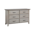 Stone Wash Wood Soho Baby Chandler 6 Drawer Double Dresser - Three-Quarter View | Bambi Baby