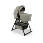 Graphene Nuna SWIV & TRIV Series Bassinet on Black Stand - Side Profile View | Bambi Baby