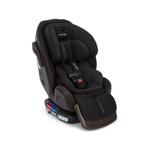 Caviar Black Nuna EXEC Next All-in-One Convertible Car Seat - Three-Quarter Angle, Rear-Facing Mode | Bambi Baby