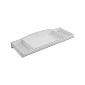 Vintage White Wood Oxford Baby London Lane Changing Topper - Top-Down Angle View | Bambi Baby