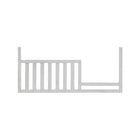 Vintage White Oxford Baby London Lane Toddler Guard Rail - Isolated Front View | Bambi Baby
