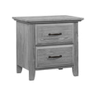 Graphite Gray Wood Oxford Baby Willowbrook 2 Drawer Nightstand - Side Profile | Bambi Baby