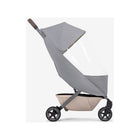 Clear Joolz Aer+ Buggy Rain Cover - Side Profile on Grey Stroller Full Recline | Bambi Baby