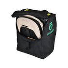 Black Orbit Baby M+ Stroller Travel Bag Open with Folded Stroller Inside - Angled View | Bambi Baby