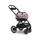 Sakura Pink Tavo Dupree II Pet Car Seat on Roscoe Trek All-Terrain Stroller - Rear Angle View | Bambi Baby