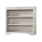 White Dove Wood Westwood Foundry Bookcase Hutch - 3/4 Front View with Adjustable Shelves | Bambi Baby