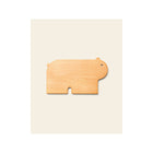 Piccalio Natural Beech Wood Bear Shape Toddler Cutting Board - Angled Front View on Cream Background | Bambi Baby