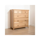 Natural FSC-Certified White Oak Kids 5-Drawer Chest - Side Angle View | Bambi Baby