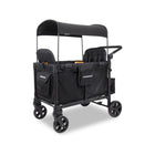 Jet Black WonderFold W4 Elite Pro 4-Seat Stroller Wagon - Three Quarter Front View | Bambi Baby