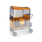 Orange WonderFold W4 Mosquito Net on Stroller Wagon - Angled View | Bambi Baby