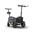 Black Veer Cruiser Rack Mounted on Wagon - 3/4 Rear View with Hook Bar Extended | Bambi Baby