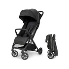 Cosmic Black Inglesina Quid3 Lightweight Travel Stroller - Side Angle with One-Hand Fold | Bambi Baby