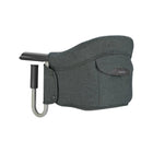 Charcoal Gray Melange Inglesina Fast Table Chair - 3/4 Side View, Portable Hook-On Seat | Bambi Baby