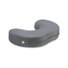 Grey Bamboo Nursing Pillow Cover on Elysia Pillow - 3/4 Angle with Zipper Visible | Bambi Baby