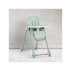 Sage Green Delta Children SlimFold Convertible High Chair with Tray - Side Angle | Bambi Baby